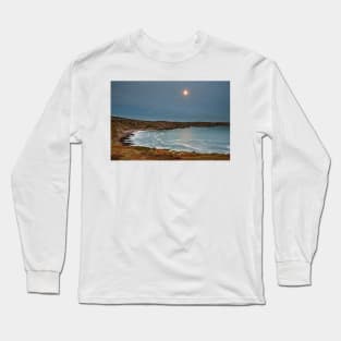 The Moon over Fall Bay, Gower Long Sleeve T-Shirt